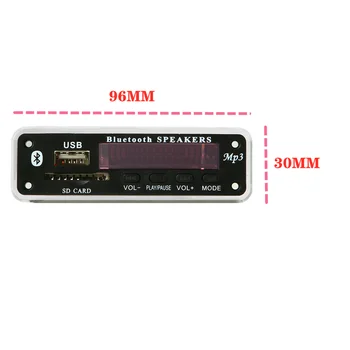 Mp3 prehrávač s Bluetooth, MP3 dekodér rada MP3 karty, čítačka, MP3, Bluetooth modul audio príslušenstvo s FM rádiom