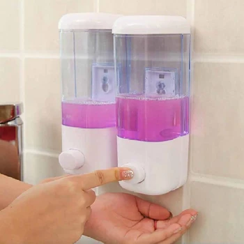 500 ml Kúpeľňa Stenu Mydla Transparentné Sprchovací Šampón Tekuté Mydlo Mlieko Dávkovač Kúpeľňa Dodávky