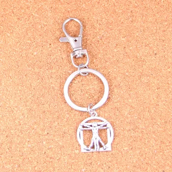 Da Vinci Ľudská Postava Keychain Kabelku Auto Key Chain Bag Dekoratívne Zliatiny Keyring Prívesok Taška Kabelku Auto Prívesok Na Šperky Darček