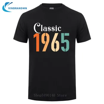 Klasické 1965 Úžasné Narodeninám T-Shirts Čierna Vintage Streetwear Tee Tričko Lumbálna Mužov Krátke Rukávy T Košele Homme Odev