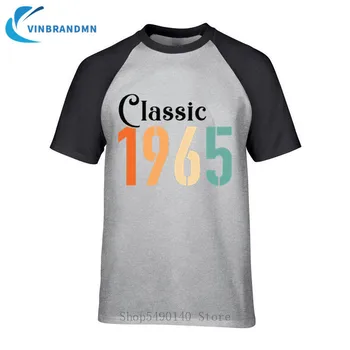 Klasické 1965 Úžasné Narodeninám T-Shirts Čierna Vintage Streetwear Tee Tričko Lumbálna Mužov Krátke Rukávy T Košele Homme Odev