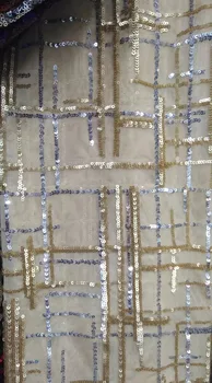 Nigérijský tylu čipky textílie kvet francúzsky Čistý Čipky Textílie, sat-7227 výšivky oka textílie s flitrami