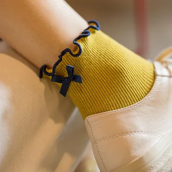 Japonský Kawaii Pevné Lolita Ponožky S Čipkou Roztomilý Ženy Princezná Čipky Roztomilé Ponožky Dámy, Ružové A Červené Víno Candy Farby Ponožky Pre Dievčatá