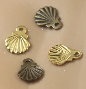 500pcs 6*8 mm Zliatiny Shell Charms/Prívesok Medi s Antique Bronze/Silver Plated ,DIY Šperky Hľadanie