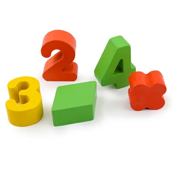 Detské Drevené Montessori Materiál Matematiky Počítanie, Čísla, Tvary, Farby Párovanie Raného Vzdelávania Vyučovanie Matematiky Hračka Darček