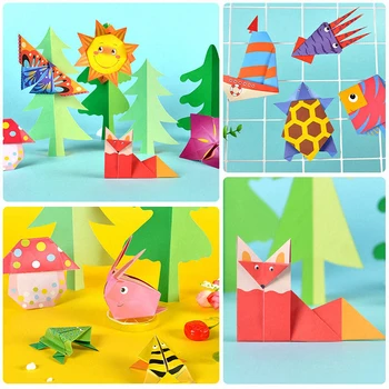 3D 54Pages Detí Ručné Origami Pestrý Život Zvierat Štýlu Deti DIY Papier Plavidlá Hračka pre Deti Raného Vzdelávania Vzdelávanie Hračky