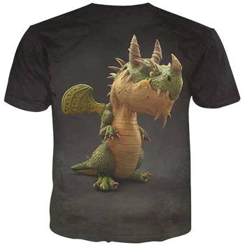 YOUTHUP 3D Vytlačené T Shirt Roztomilý Dragon Tlače Top Tees Cool Módne pánske tričko s Jedinečným Dizajnom T shirt Muž 3d Anime tshirts