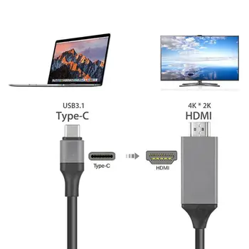 USB USB 3.1 USB-C Typ C pre Kábel HDMI HDTV, Hdmi Samec Samec Adaptér Kábel pre Lenovo ThinkPad X1 2018 MacBook, MacBook Pro S8