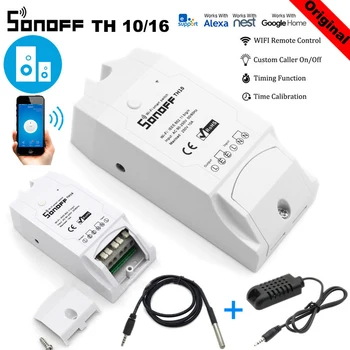 Sonoff TH10TH16 Smart Wifi Prepínač Bezdrôtovej Teplota Monitor Monitorovanie Inteligentných Domov Vzdialený Spínač S Alexa Amazon Domovská stránka Google