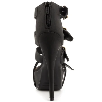 Pôvodný Zámer Super Štýlové Ženy Módne Sandále Otvorené Prst Tenké Vysoké Podpätky Sandále Pekné Čierne Topánky Žena, Plus NÁM Veľkosť 4-15