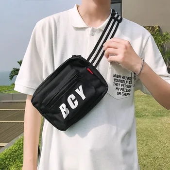 Harajuku Štýl mužov list tlač Pás Balenia Osobnosti Hip-Hop ženy taška cez rameno pack pre mužov program Messenger Tašky pre dievčatá