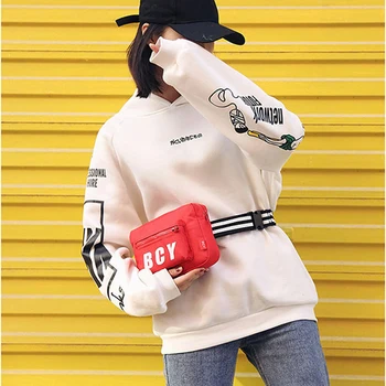 Harajuku Štýl mužov list tlač Pás Balenia Osobnosti Hip-Hop ženy taška cez rameno pack pre mužov program Messenger Tašky pre dievčatá