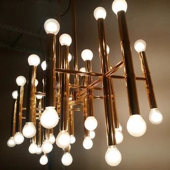 Závesné svietidlá pre jedáleň Jonathan Adler Meurice Post-moderný dizajn lampy prívesok osvetlenie Železa Trubice led prívesok svetlá