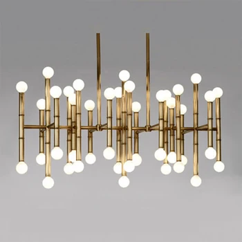 Závesné svietidlá pre jedáleň Jonathan Adler Meurice Post-moderný dizajn lampy prívesok osvetlenie Železa Trubice led prívesok svetlá