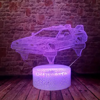 Cool 3D Ilúziu, písací Stôl Nočného LED 7 Zmena Farby Svetla sa vznášajú autá Obrázok levitácia Modelu vozidla Hračky Dieťa