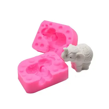 DIY Pečenie 3D Slon Modelovanie Formy Fondant Čokoládový Dort Dekorácie, Ručne vyrábané Mydlo Silikónové Formy