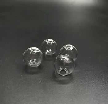 14 mm Transparentné sklo svete fľašu 4 mm otvor loptu Sklenenej fľaštičke prívesok diy náhrdelník hľadanie dodávky príslušenstvo dekor darček 300pcs