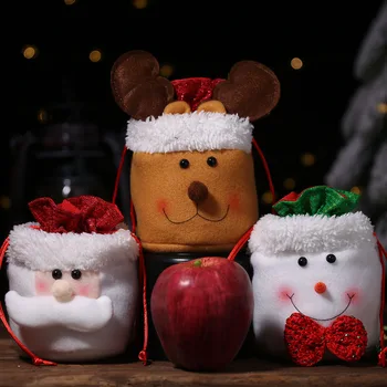 Kreatívne Nové Produkty, Vianočné Dekorácie, Posteľná Bielizeň Šnúrkou Apple Taška Starý Muž Candy Bag Detí, Darček Taška