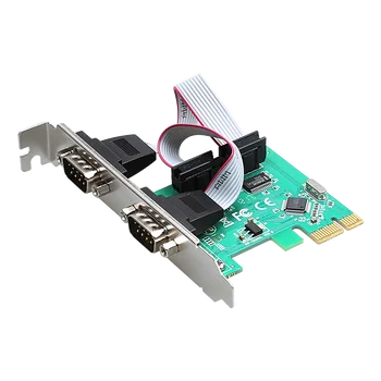 ANDDEAR Pci-e sériové rozširujúca karta kartu adaptéra 2 port RS232 dve com bajonet postroj konektor veľa
