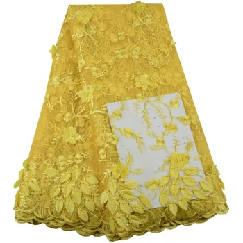 Africké Oka Textílie, Čipky 2019 Kvalitné Vyšívané Čipky Nigérijský Francúzsky Guipure Tylu Šnúrky Textílie Pre Ženy Šaty Y1428