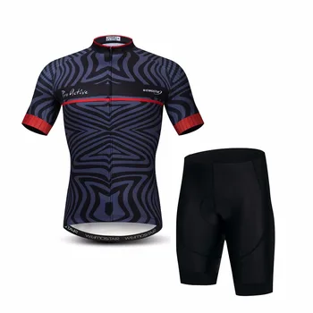 Weimostar 3D 2019 Bicykli Jersey šortky nastaviť Pánske Cyklistické dresy Ropa Ciclismo maillot MTB horskej ceste, požičovňa Hornej dolnej časti Čierna