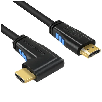HDMI Kábel, Pravý Uhol 270 Stupňov Vertikálne Právo 4K HDMI 2.0 Kábel, Podpora 4K Ultra HD 3D Video Ethernet Audio Return Channel