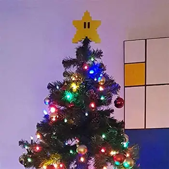 1pcs Vianočný Stromček Vňaťou Ideálny Star Ornament Strany Vianočný Stromček Top Star Visí Dekor 3D Star Vianoce Domov Na Darčeky