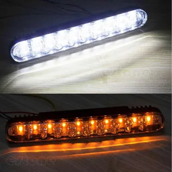 2ks Nové predné svetlo 12V 30 LED Auto Beží Svetla Denné svetlo s Zapnúť Svetlá