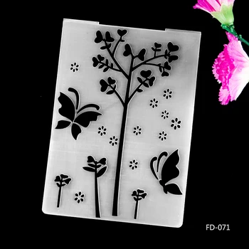 ZhuoAng Krásne Kvety&rastliny Razba Priečinok pre Zápisník Priečinok pre Zápisník DIY Album Karty Nástroj Plastové Šablóny