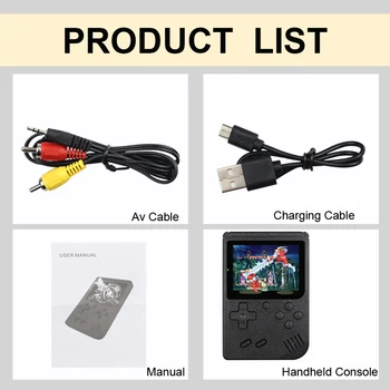Retro Prenosný Mini Handheld Video Game Console 8-Bitové 3.0 Palcový Farebný LCD Deti Farebné Hra, Prehrávač, Vstavaný 400 hry