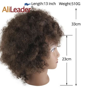 AliLeader Veľkoobchod Lacné Kati Hlavu S Afro Ľudské Vlasy Silikónové Muž Kinky Kučeravé Vlasy Bábiky Hlava Pre Krátke Vlasy Styling