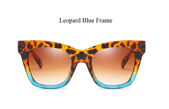 VictoryLip 2017 Leopard Námestie Zábal Ženy slnečné Okuliare Značky Dizajnér UV400 Zrkadlo Dámy Žena Slnečné Okuliare Cateye Lete Okuliare