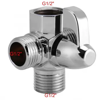 Sprcha Adaptér Tvarovky 3-Pásmový Mosadz Chróm Prepínací G1/2