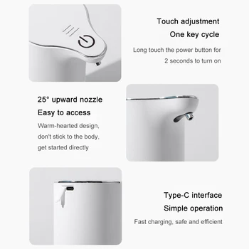 300 ml Mydla Box Touchless Inteligentný Senzor Automatického Strane Dezinfekcia Stroj Inteligentný Senzor Hand Sanitizer Box