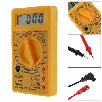 Digitálny Multimeter LCD Displej Elektrické Voltmeter Ammeter Ohm Tester AC/DC Testery Meter Digitálnych univerzálnych meracích prístrojov Ochrana proti Preťaženiu