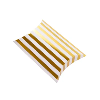 50pcs Jednoduché High-end Gilding Bieleho Kartónu Málo Kreatívne Darčeky Balenie Box Papier Skladacie Vankúš Papierovej Krabici