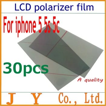 30pcs/veľa ORIGINÁLNE LCD Polarizer Film Polarizácia svetla polarizer Fólia pre Apple iPhone5 5G 5. 5S 5c Gen ping