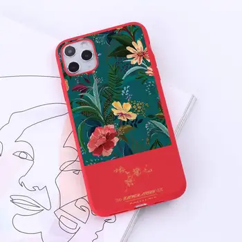 Letné Kvety Ananás Telefón Prípade, Červená Candy Farby pre iPhone 6 7 8 11 12 s mini pro X XS XR MAX Plus