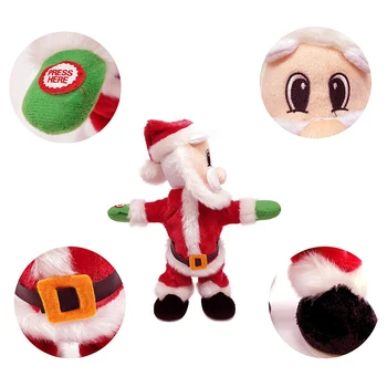 Vianočné Dekorácie Santa Claus Hip-Hop, Spev, Tanec Elektrické Hračky Twisted Bábiky Navidad Vianočné Darčeky Pre Deti Kerst