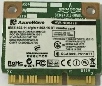 Broadcom Bcm94313HMGB BCM4313 DW1701 Half Mini Pci-e Bluetooth4.0 Bezdrôtový Wifi Karta pre DELL M4110 3450 3350