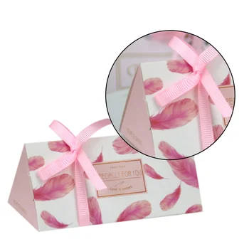 50pcs Sladké Krásne Európskej Candy Box Tvorivé Trojuholník Candy Bag Pre Hostí, Svadobné Dekorácie, Party Dodávky