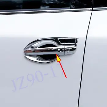 ABS Chrome Dverí rukoväť kryt Trim Smart Otvor Auto Príslušenstvo Styling vhodné Na Mazda 3 2016 2017 2018