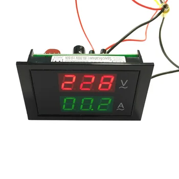 Zľava AC 80-300V 200A Duálny Digitálny Displej LCD Napätie Amp Aktuálne Meter Voltmeter Ammeter Multimeter Panel Rozchod Volt tester