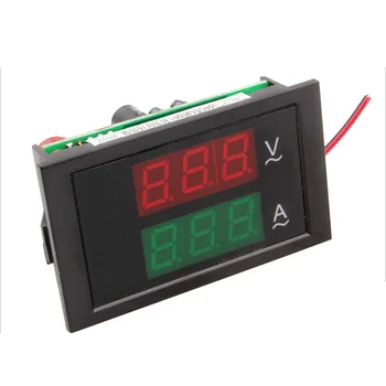 Zľava AC 80-300V 200A Duálny Digitálny Displej LCD Napätie Amp Aktuálne Meter Voltmeter Ammeter Multimeter Panel Rozchod Volt tester