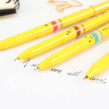 TENFON kórejský Papiernictvo Čierny Atrament Gélové Pero Roztomilý Žltá Farba Písať Pero Office Študentov Učenie Papiernictvo G-326E