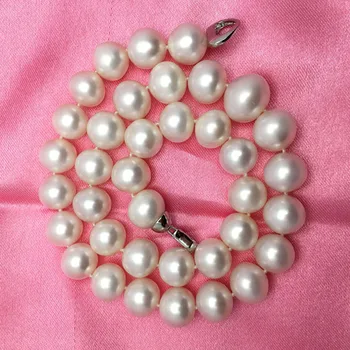 Prírodné 12-15 mm prírodné sladkovodné perlový náhrdelník originálne, veľmi ľahká doprava ZADARMO