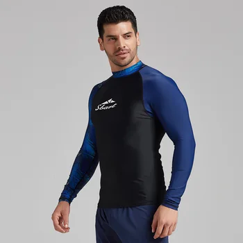 SBART 2019 mužov je rozdelené potápačský oblek dlhým rukávom opaľovací krém, rýchlo sa odparujúci plavky bunda split šnorchlovanie vyhovovali plavky