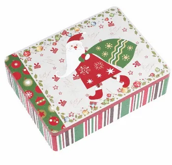 Nový Príchod 240X180X66mm štýle Vianoc candy šperky biscuit skladovanie kovových políčko kontajner prípade darčekovej krabičke
