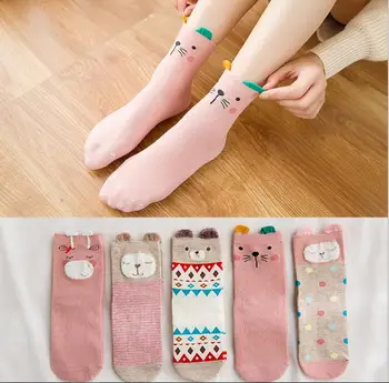 Vintage Jednorožec Horn ponožky Ženy Totoro Bavlna streetwear Ponožka Pre Tvorivé Dievčatá v Lete Jar Papuče Dámy Členok Meias