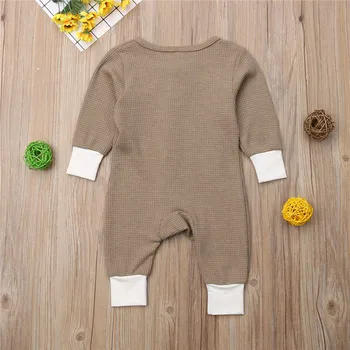 Móda Roztomilé Dieťa Dievča Chlapci Cardigan Remienky Jumpsuit Bavlna Topy Oblečenie, Oblečenie Novorodenca Batoľa 0-18 M Deti Oblečenie